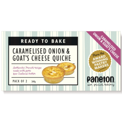 Caramelised Onion and goat's cheese quiche