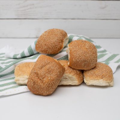 “Ready To Eat” <br>Soft Rolls with Sesame Seeds<br> (pack of 6)