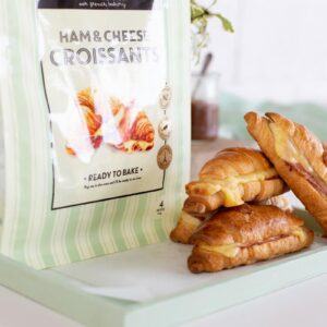 mini ham and chees croissants